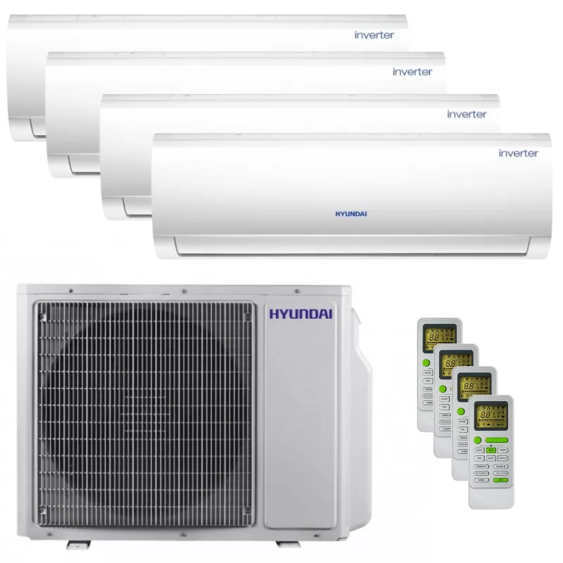 Aer conditionat multisplit cu 4 unitati interioare Hyundai 4 x 9000 BTU