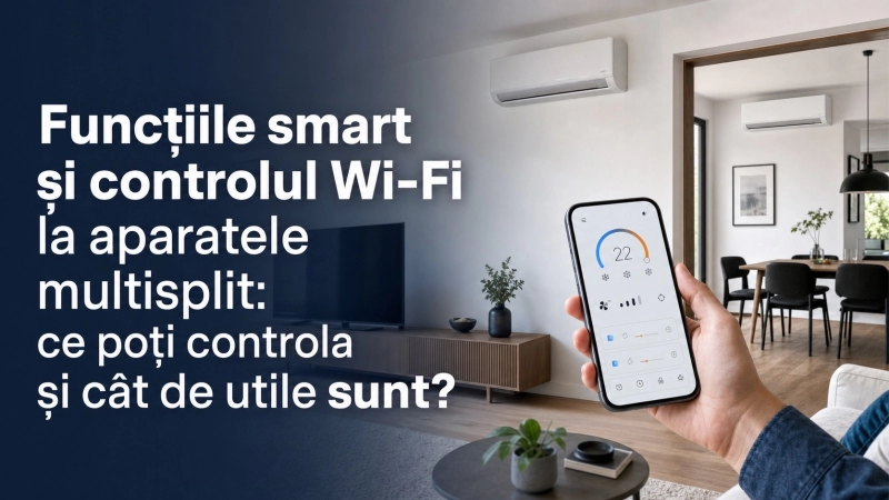 Funcțiile smart și controlul Wi-Fi la aparatele multisplit: ce poți controla și cât de utile sunt?