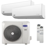 Aer conditionat dublu split Carrier Crystal Ultra Clean Plus, 2x9000 BTU, inverter, control WIFI, clasa A++/A+