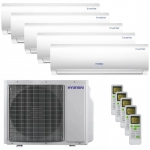 Aer conditionat multisplit 5 unitati interne Hyundai 4 x 9000 + 12000 BTU, R32, Inverter