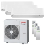 Aer conditionat triplu split Toshiba Yukai, 2 x 10000 + 13000 BTU, inverter, clasa A+++/A++